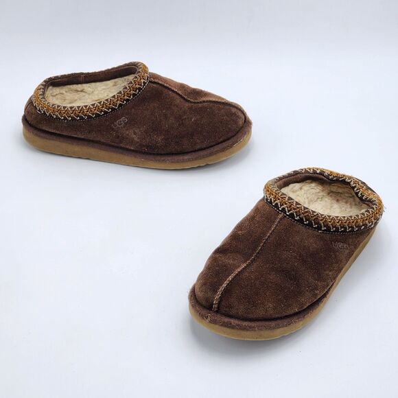 UGG Women's Tasman Brown Suede Slide Slippers Size 8 - Picture 1 of 8